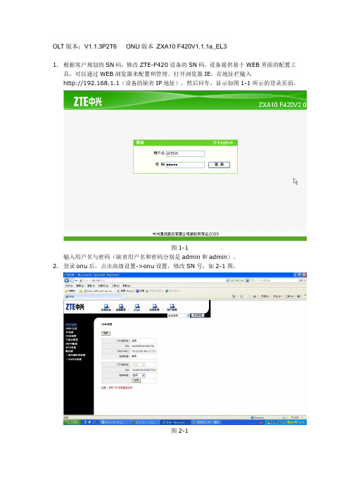 中兴FTTH配置指导书20110614