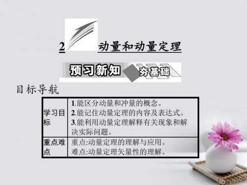 2017高中物理第十六章动量守恒定律2动量和动量定理课件