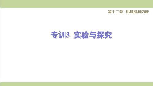 苏科版九年级上册物理 考点专题训练 实验与探究 重点习题练习复习课件
