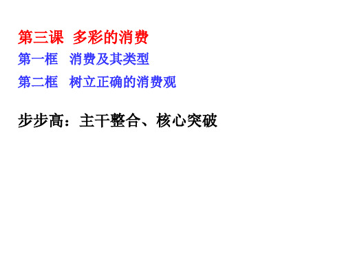 经济生活第一单元、第三课