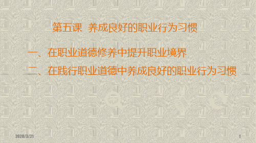 职业道德与法律第五课PPT课件