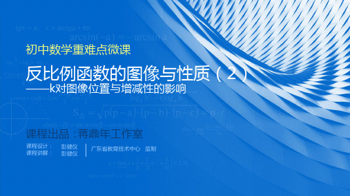 中考数学总复习 反比例函数的图像与性质(2)——k对图像位置及增减性的影响