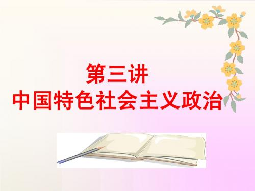 第三讲 中国特色社会主义政治