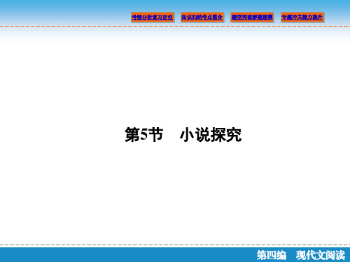 名师备考2017届一轮复习人教版 小说探究 课件
