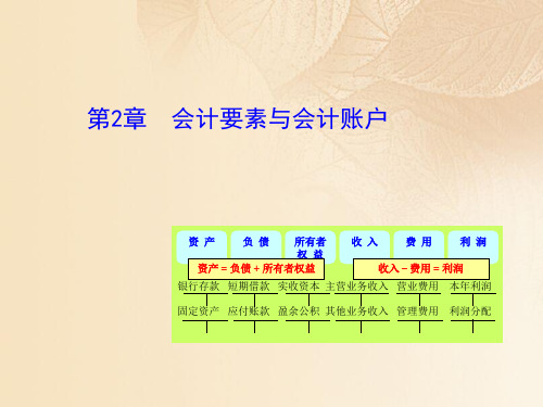 会计要素、会计等式、会计科目与账户(ppt 46页)