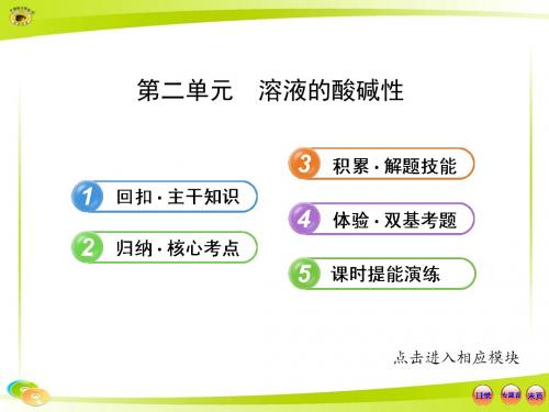 高考一轮化学课件：8.2溶液的酸碱性(苏教版)