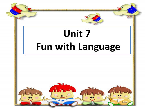 三年级上册英语Unit 7 A picture of my family广州版