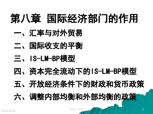 国际经济部门的作用PPT参考课件