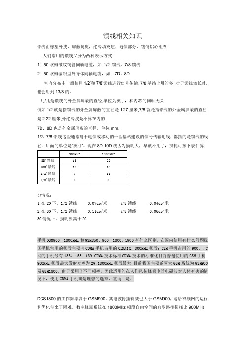 馈线相关知识