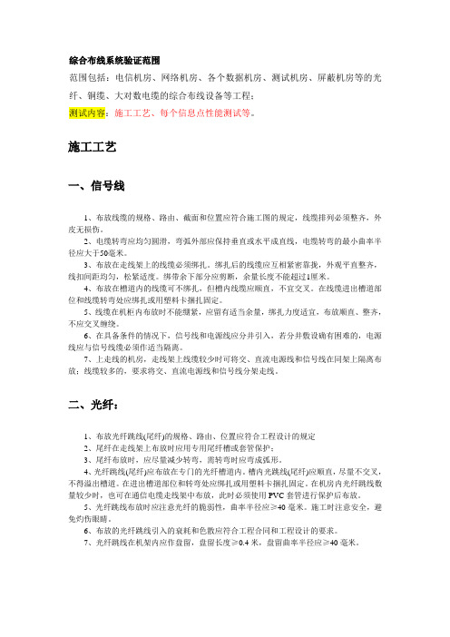 综合布线系统验证