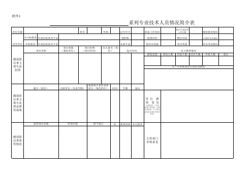 《专业技术人员情况简介表》
