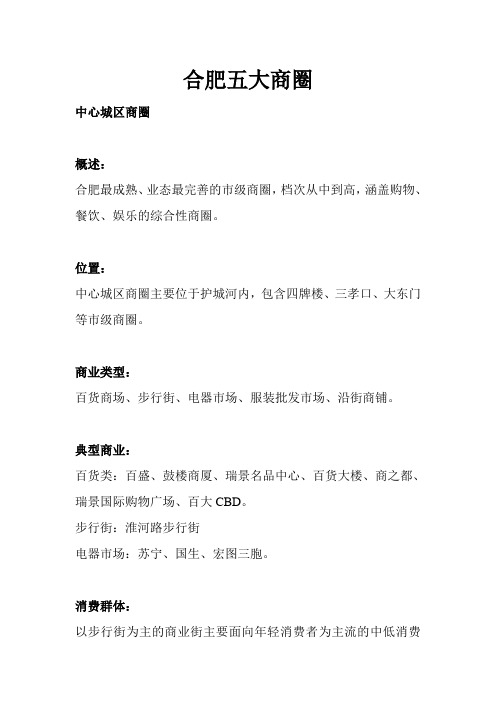 合肥商圈价格
