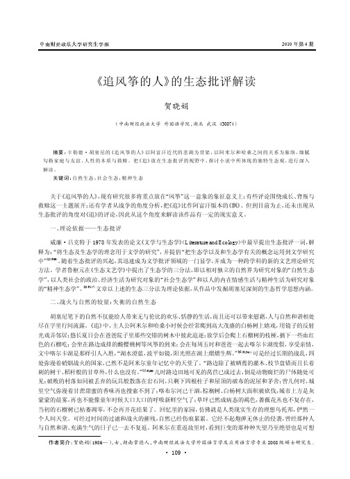 _追风筝的人_的生态批评解读