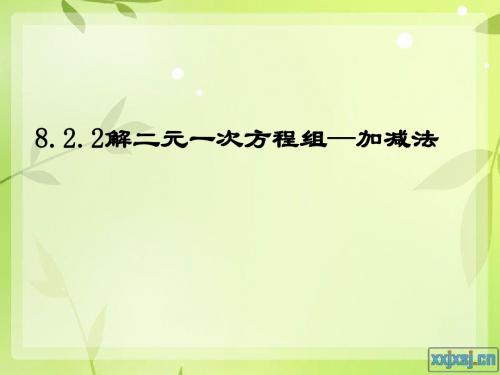 8.2.2_加减消元法解二元一次方程组 (1)