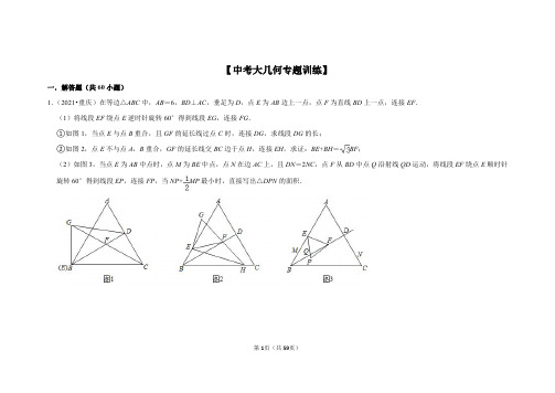 中考数学大几何专题训练