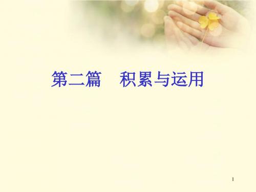 中考语文最后冲刺练 积累与运用(考点自主梳理 随堂热身反馈)课件 苏教版
