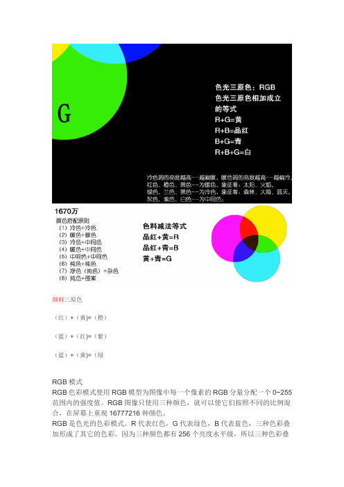 最全的ps的RGB组合和冷暖色的搭配以及色值参数