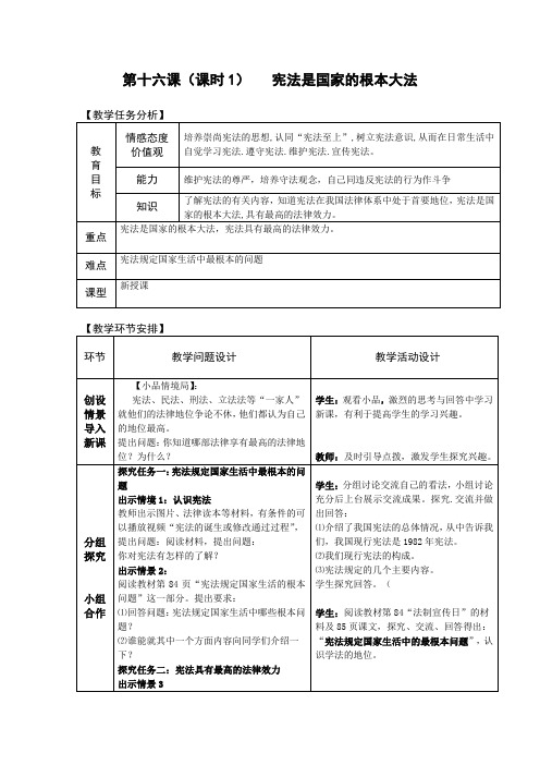 第十六课宪法是国家的根本大法