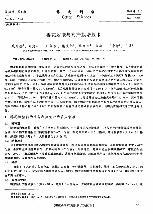 棉花嫁接与高产栽培技术