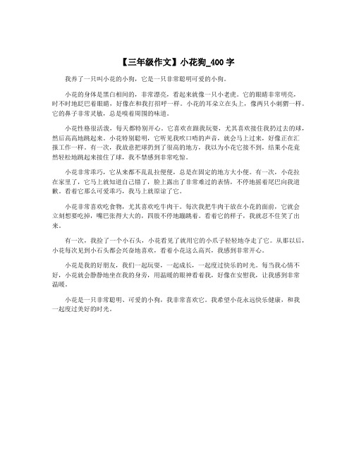 【三年级作文】小花狗_400字