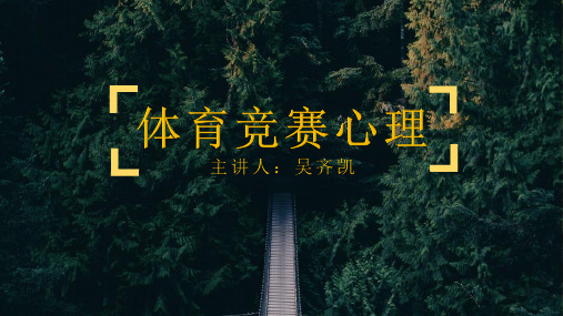 体育竞赛心理