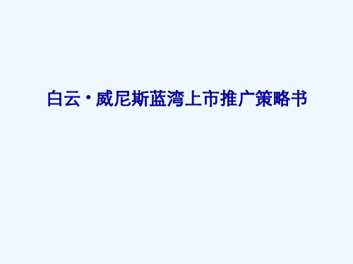 威尼斯蓝湾上市推广策略书