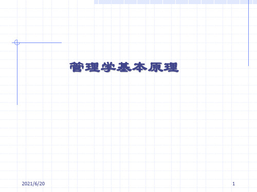 管理学基本原理PPT课件