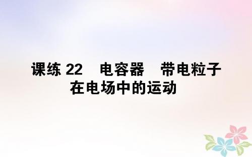 (全国通用)19版高考物理全程刷题训练课练22课件