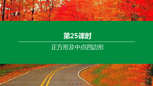 中考数学复习方案 第五单元 四边形 第25课时 正方形及中点四边形课件