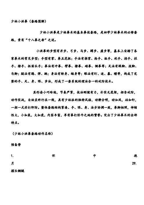少林小洪拳(套路图解)