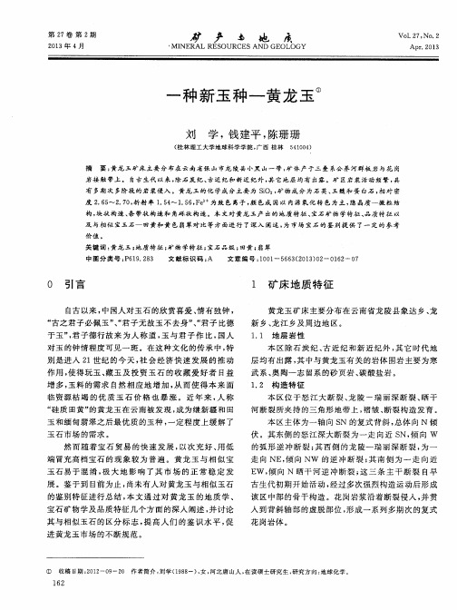 一种新玉种一黄龙玉