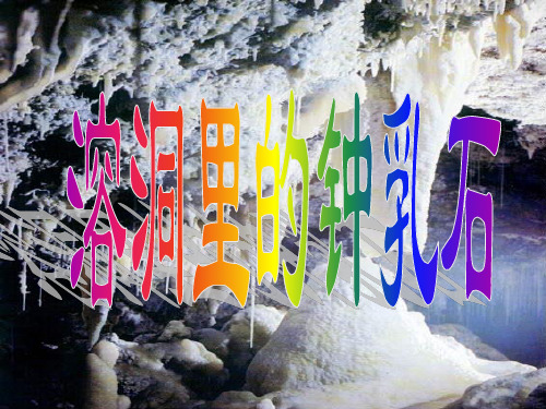 冀教版小学科学五年级下册溶洞里的钟乳石PPT