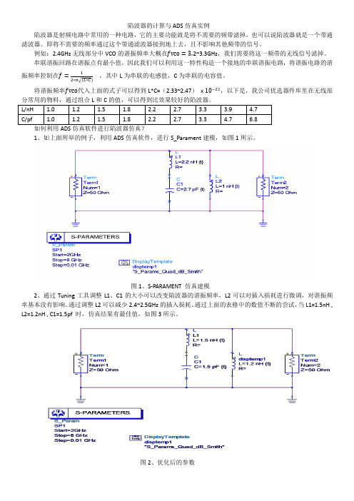 陷波器的计算与ADS仿真