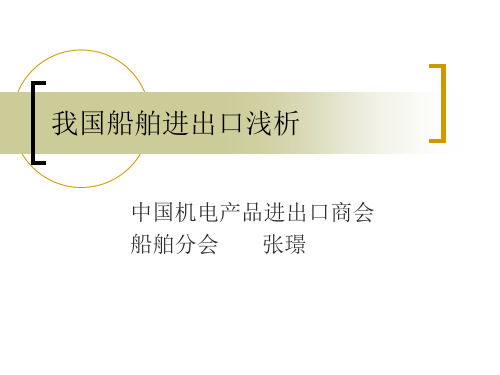 我国船舶进出口浅析