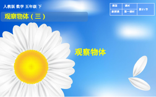 人教版小学数学五年级下册课件：观察物体教案第一课时(ppt)