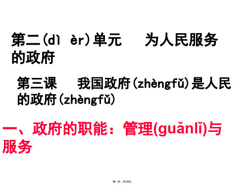 湖南省新田县第一中学高中政治课件必修231政府的职能管理与服务共25张