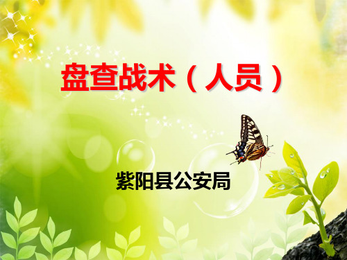 盘查战术(人员盘查)