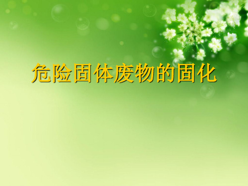 危险固体废物的固化优秀课件