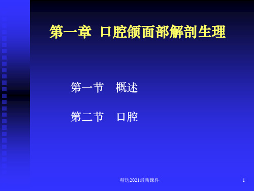 口腔颌面部解剖生理口腔部分PPT课件
