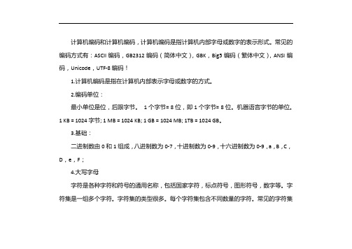 计算机编码