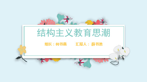 试述 结构主义教育思想