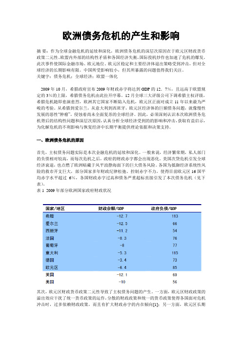 欧洲债务危机对中国的影响 给中国的启示 如何防范