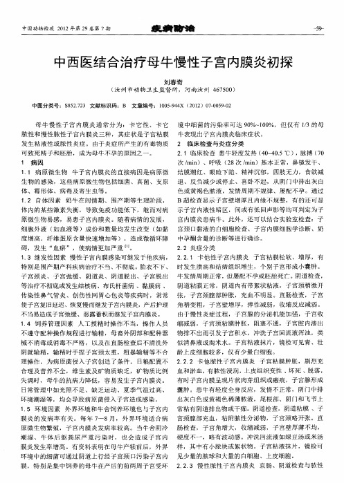 中西医结合治疗母牛慢性子宫内膜炎初探