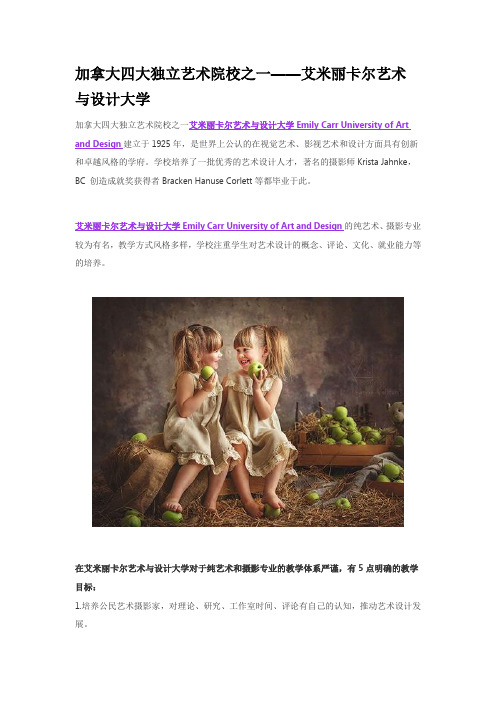加拿大四大独立艺术院校之一