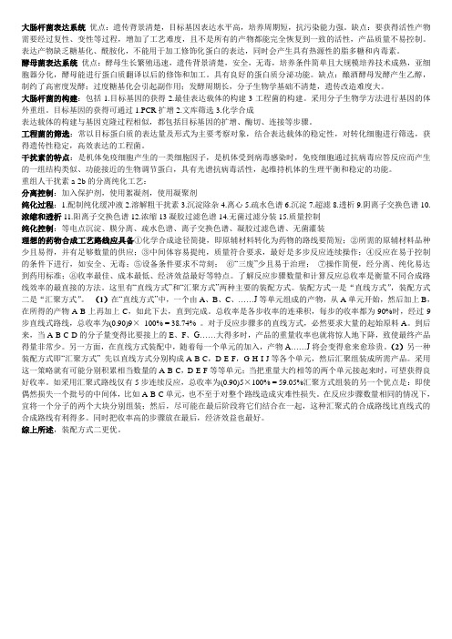 化学制药工艺思考题
