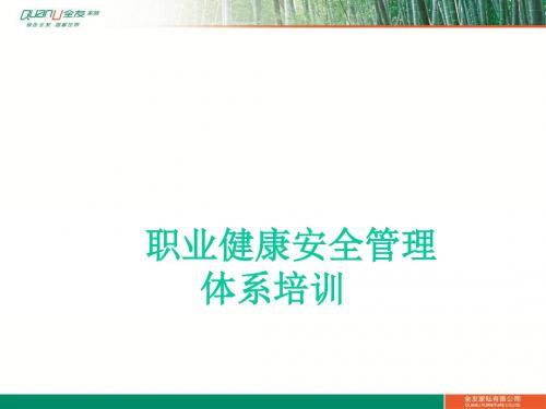 职业健康安全管理体系培训课程.ppt