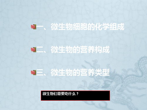 微生物的营养要求