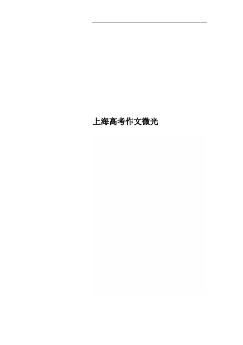 上海高考作文微光