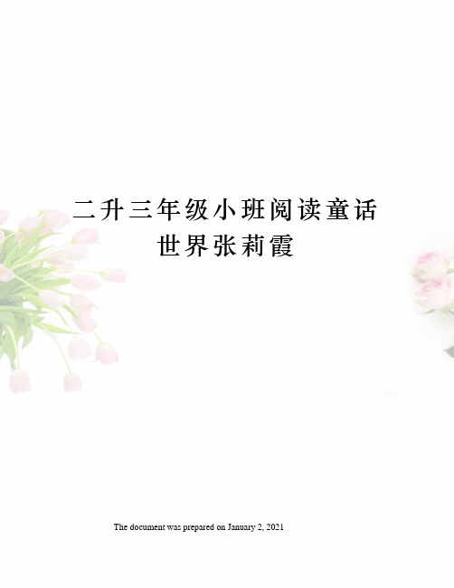 二升三年级小班阅读童话世界张莉霞