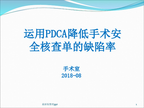 手术核查PDCAppt课件